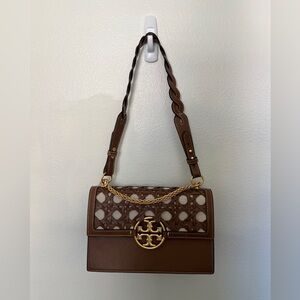 Brown leather Tory Burch shoulder bag